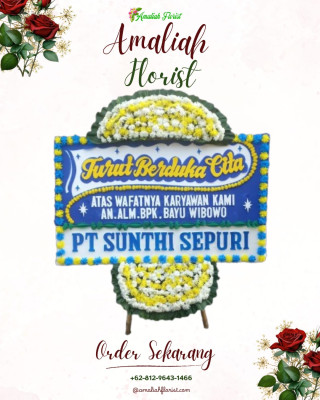 Papan Bunga Duka di Tening